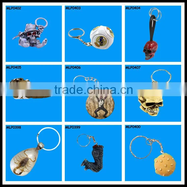 Resin Skull Head cheap keyring wholesale Key Chain