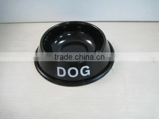 The pet dog bowl metal pet bowl basin bowl anti collision