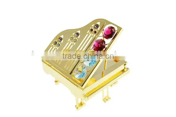 Gold Plated Crystal Guitar with crystals from swarovski