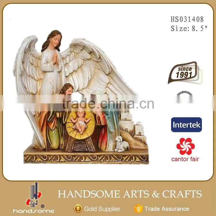 8.5 Inch Resin Craft Religious Items Home Decoration Guardian Angel Statues