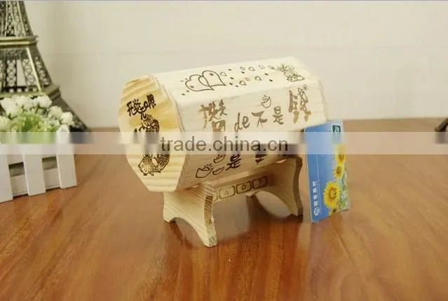 custom creative wooden tin money box