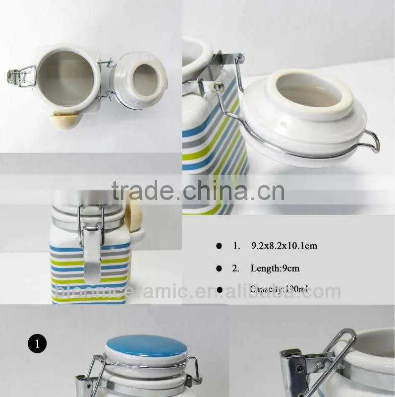 Decal airtight ceramic container