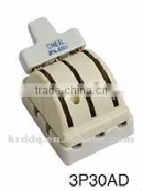 Ceramic knife switch with double and single throw 3P