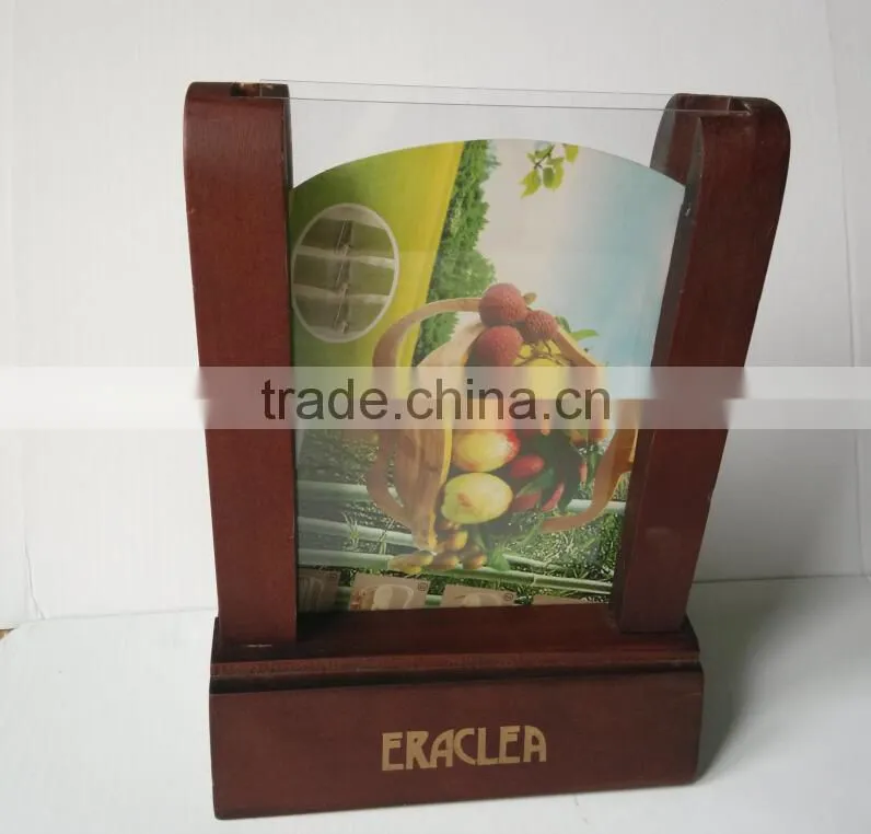 Wooden menu stand