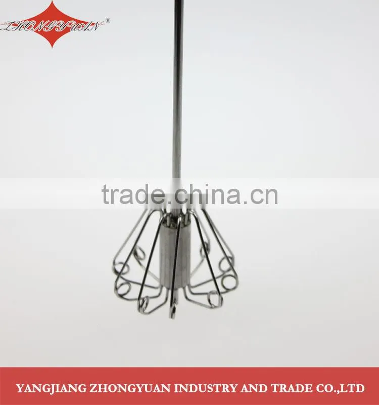 Stainless steel rotary self-mixer miracle whisk 10-inch hand push