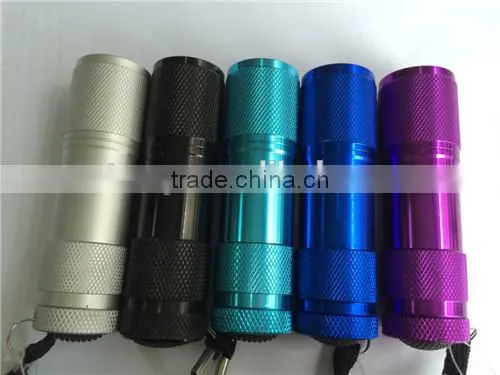 Hot Mini 9 long life LEDs ultra bright Flashlight torch