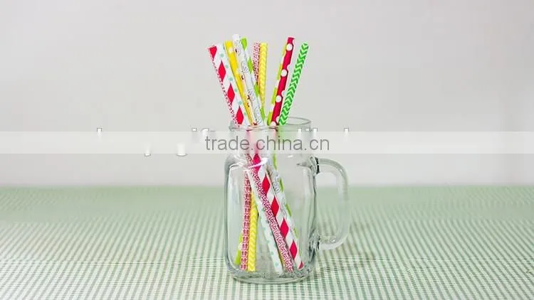 Colorful Long Paper Packing Straws For Birthday Wedding Valentine's Decorative Party Supplies Creative Drinking Straws In Bulk