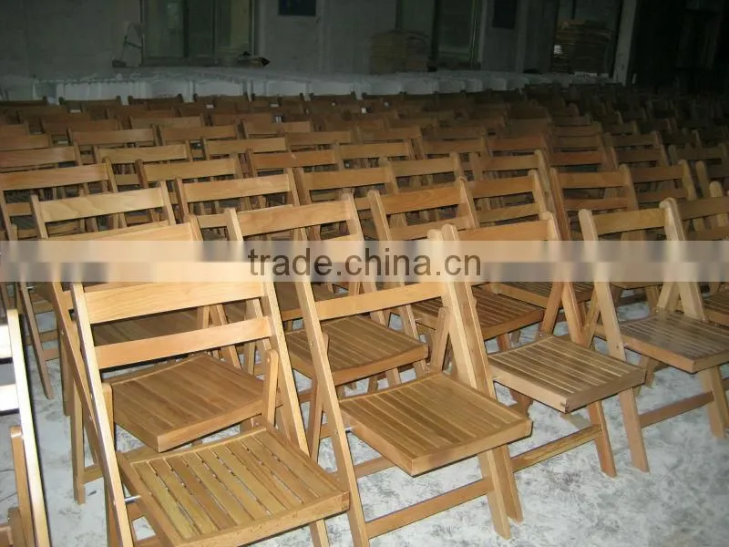 hot sale white beech wood folding chair