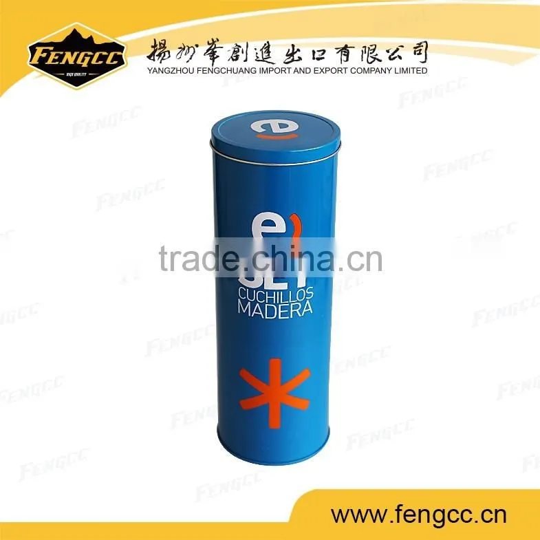 Holiday promotional color print accessories gift package cylinder tin box