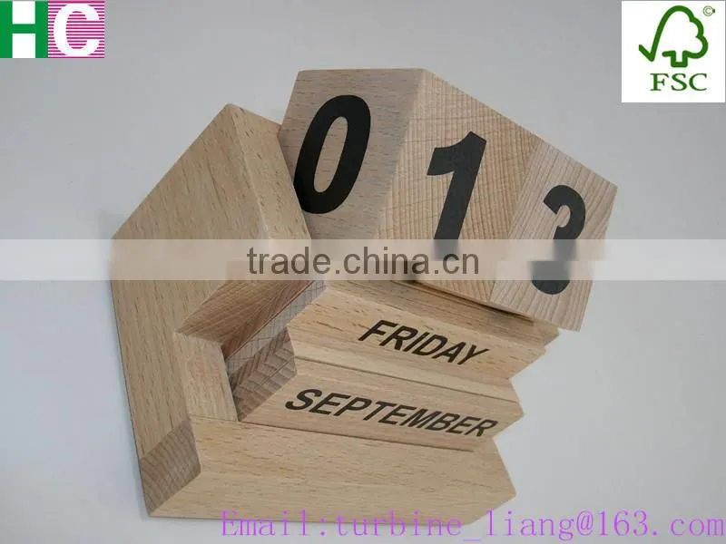 wooden calandar ,2016 new design calandar