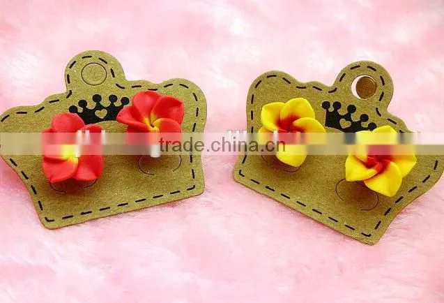 fashion Hawaiian plumeria Flower stud earring Designs for Women,Kids polymer clay Earrings