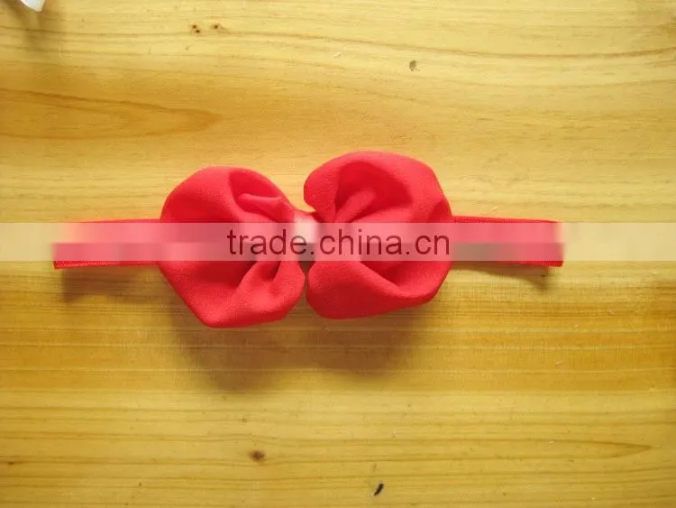 satin ribbon flower headband for kids hair accessories