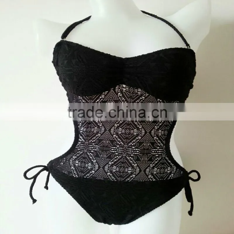 Top quality new arrival awesome hot black women bikini push up swimwear