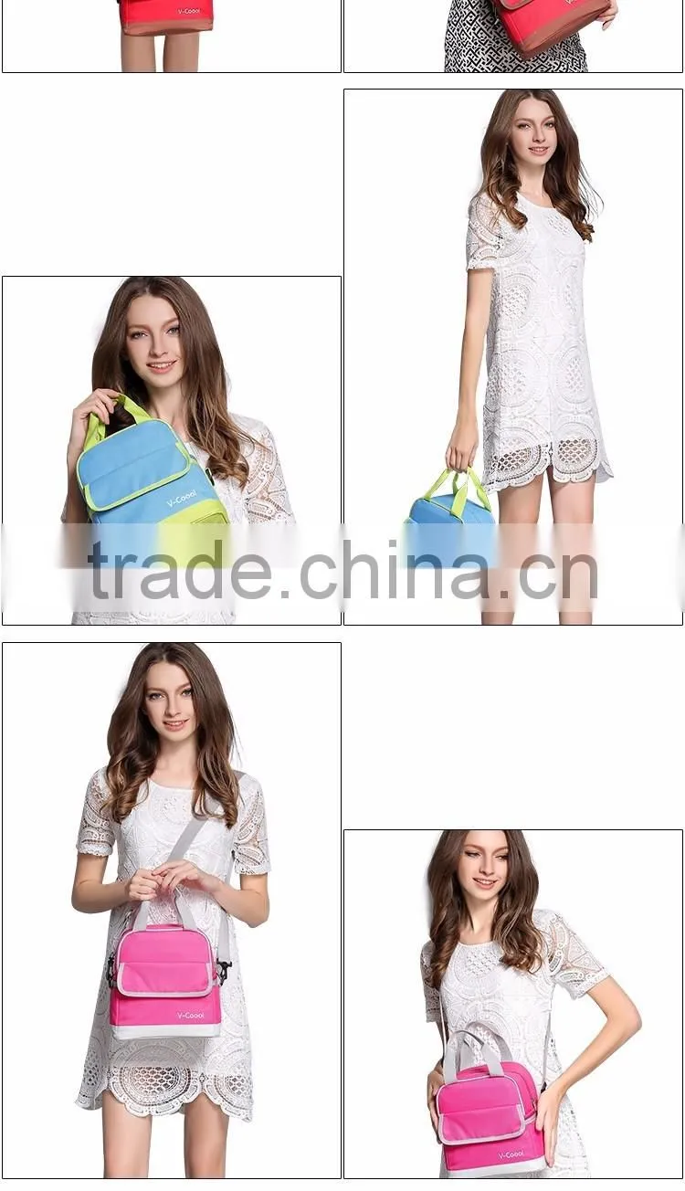 kids lunch bag/canvas lunch bag/foldable cooler bag
