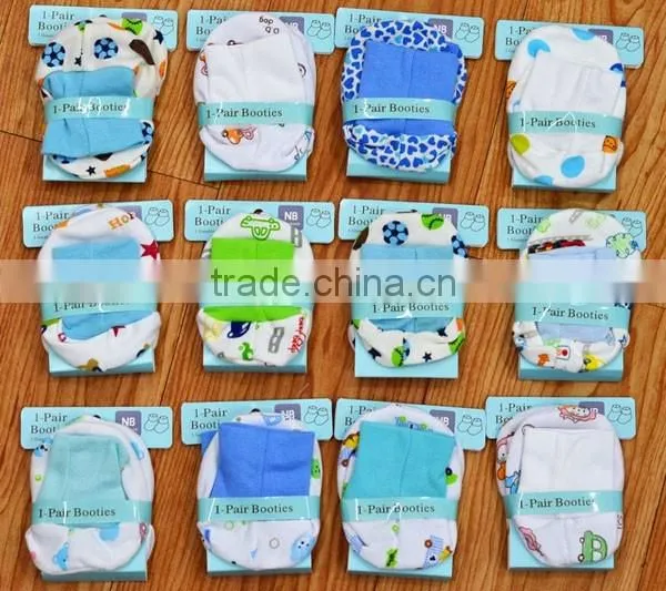 Printed summer cotton baby boys' booties
