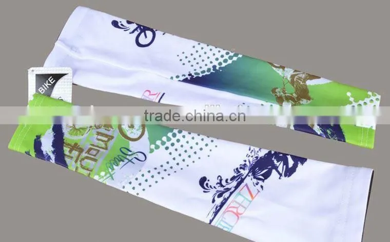 anti-uv 80% nylon spandex custom arm warmer