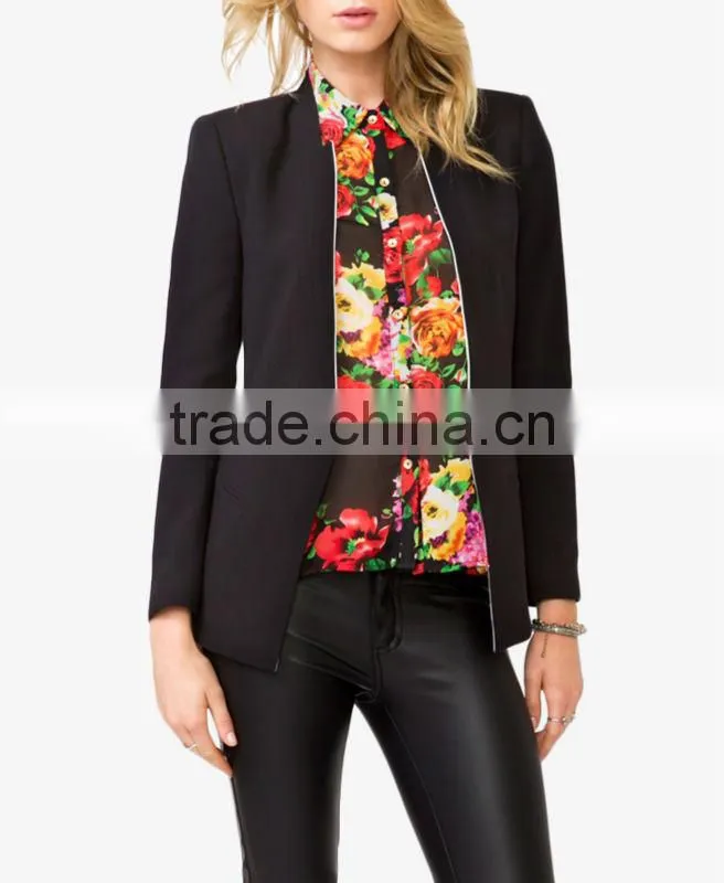 Women's Flat Lapel Blazer