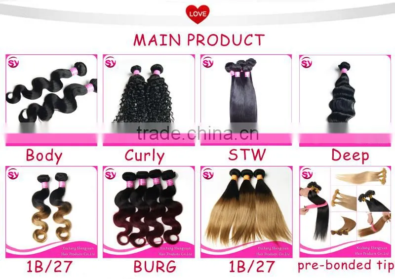 Wholesale European Market Cheap Hair Extensions Clip In Full Head, 100% Human Brazilian Virgin Hair Natural Color