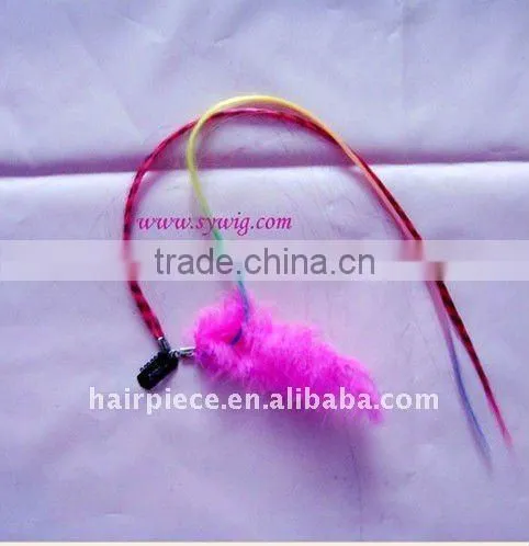 synthetic feather hair extension or human hair feather extension feather hair extension