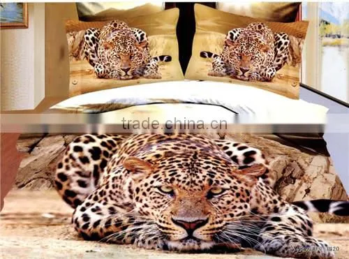 Luxury 100% Polyester 3D Reactive Printed home bedding set