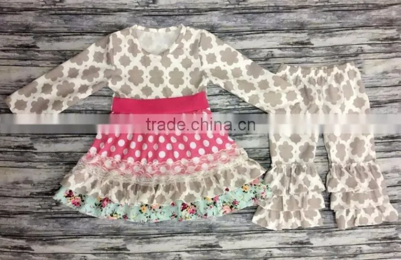 Easter boutique kids clothing remake girl rabbit print outfits spring boutique girl clothing sets