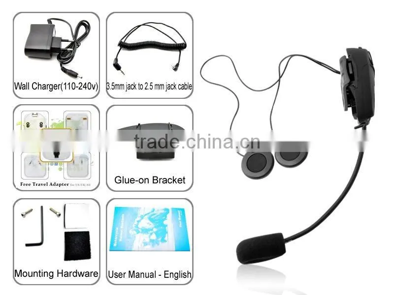 intercom communication heasest/ moto helmet headset/bluetooth /FM/IPOD