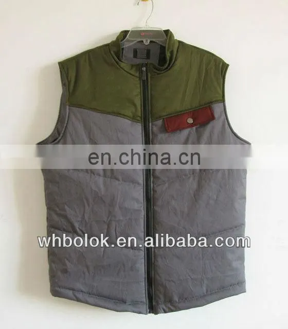 Padded vest quilted waistcoat winter 100 cotton casual vest
