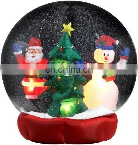 christmas use inflatable Santa Claus on plane with gifts