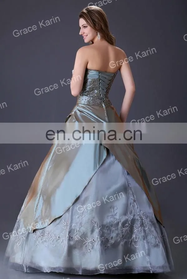 Sexy Grey Wedding Dress Bridal Gown Stock CL4522