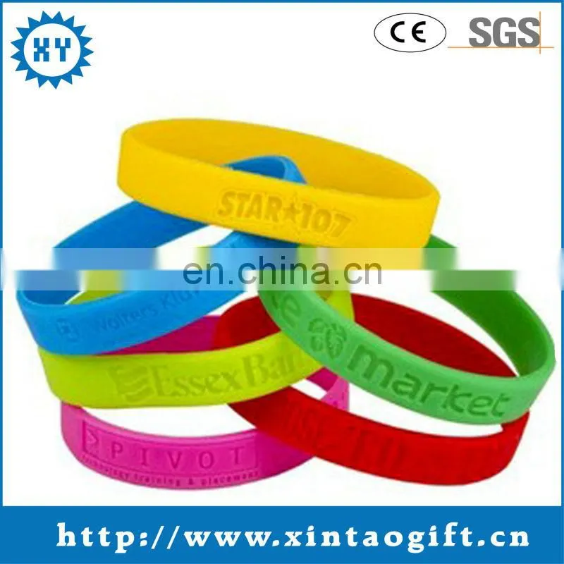 Custom cheap glitter silicone bracelet