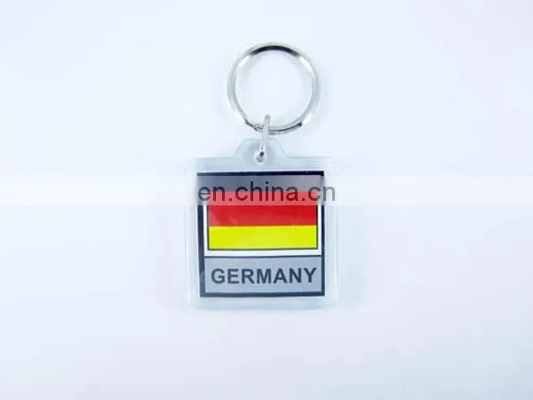Oval shape custom card inserted Acrylic keychain