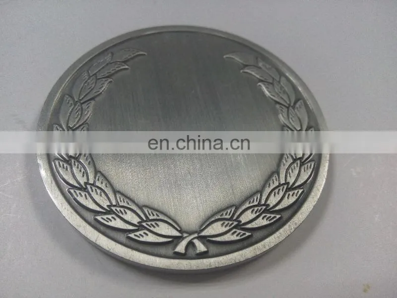Personalized design and logo zinc alloy casting coin antique silver commemorative double-side coin with flower and ear of wheat