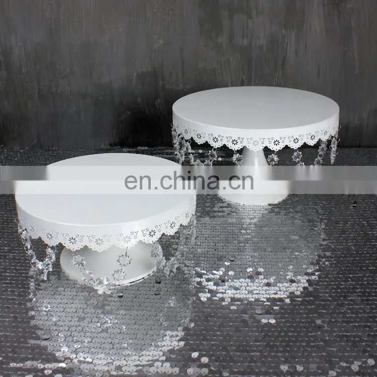 Custom design plexiglass acrylic plastic pendant, wrought iron cake stand