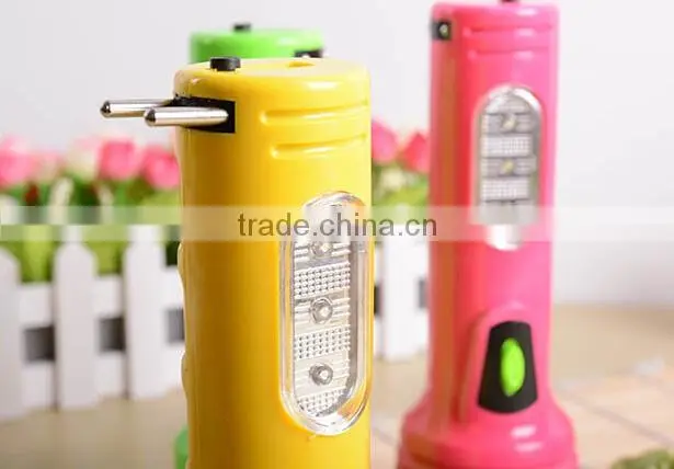Indoor cheap 6+3led plastic rechargeable flashlight