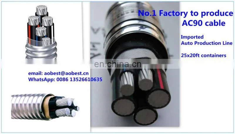 AWG 350 interlock aluminum armor AC90 cable