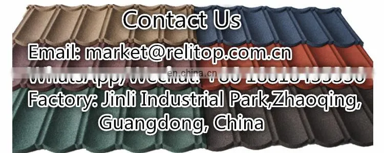 Relitop Stone Coated Roofing Sheet Accessories Stone Coated Zn-Al Steel Roof Angle Ridge Tile Roof Tile Parts