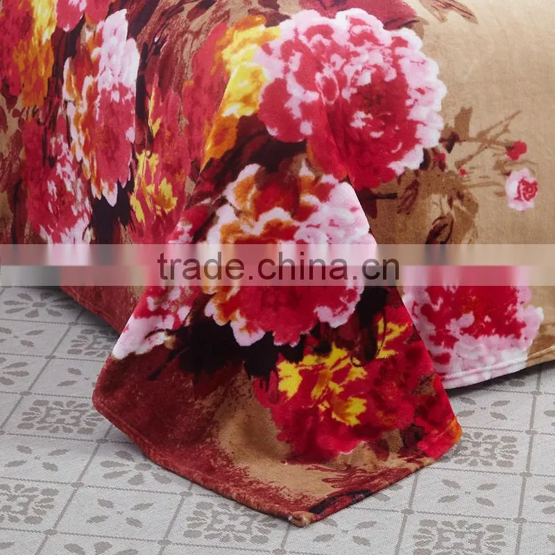 Competitive price oem elegant home textile 4 pcs micro fleece flowel print guy bedding sets