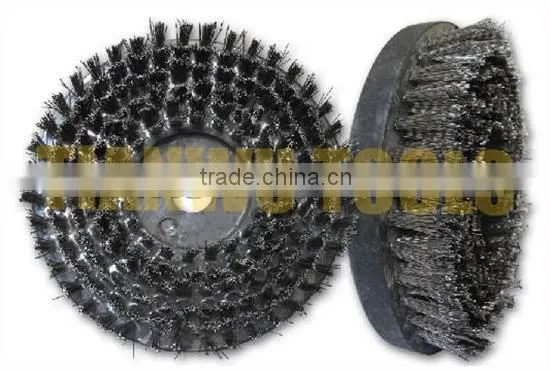 8" (200mm) Round Antique Wire Brush for Natural Stone and Engineered Stone