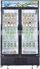 1000L Display Showcase Double Door Cooler with Lock