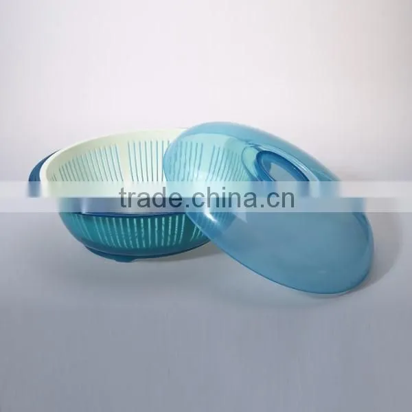 35cm Round plastic colander strainer with lid