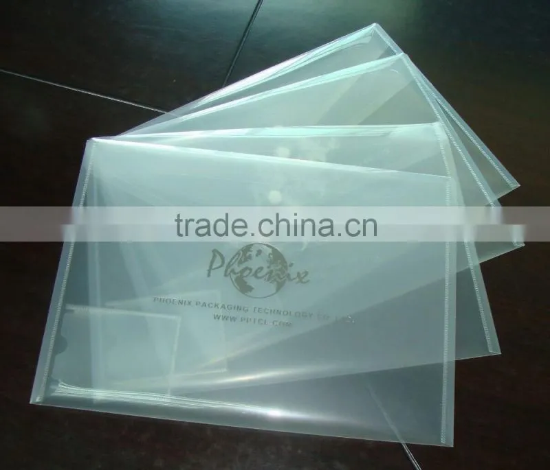 Factory foldable clear file folder box, portable file folder bag