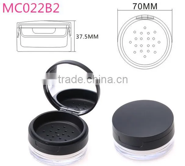 MC022B2 hotsale plastic loose powder container, sifter jar