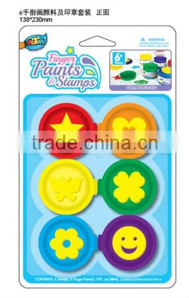 6ct finger paint and stamps