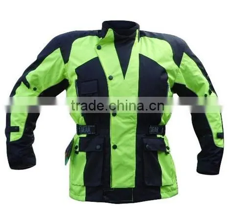 Men's Cordura Touring Motorcycle Jacket - Black with Red