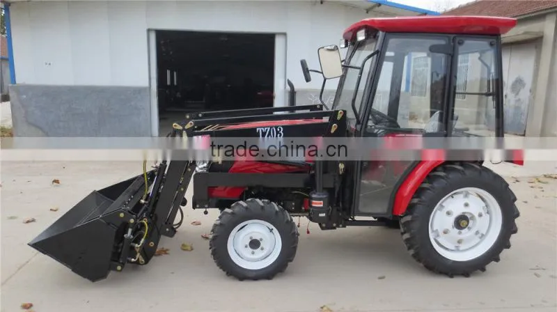 higher quality and cheapest 404 tractor, with 4 in 1bucket type Front end loader