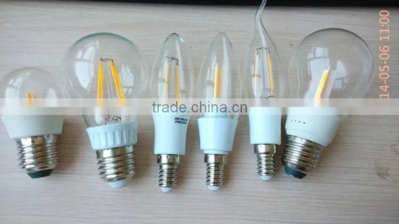 2016 dimmable C35 led filament bulb candle with CE&RoHS 2Years Warantty