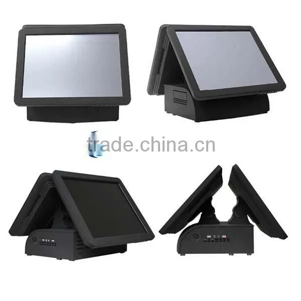 DTK-POS1578 Factory Supply Touch Screen All In One Dual 15 Inch POS System