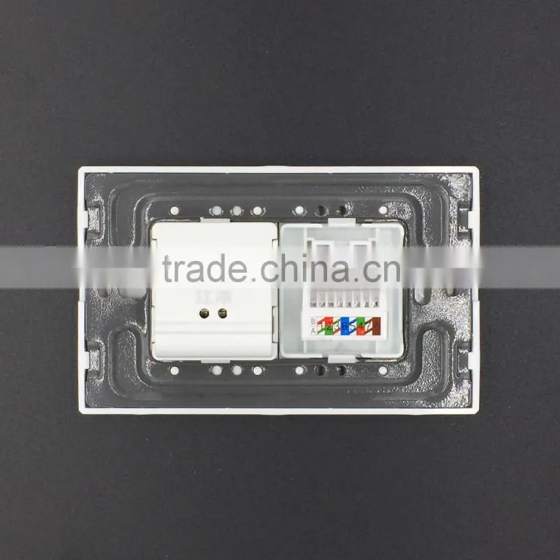 118 series computer wall socket outlet+ telephone socket outlet
