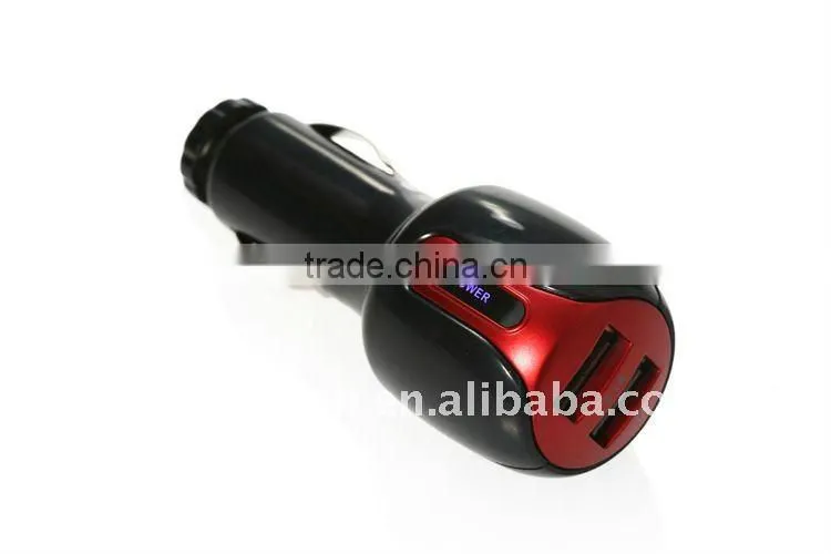 2 port usb car charger for iPod/iPhone/iPad