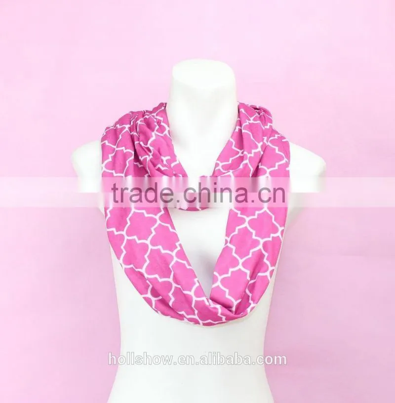 Best Selling Geometry Printed Polyester Women Infinity Circle Loop Scarf